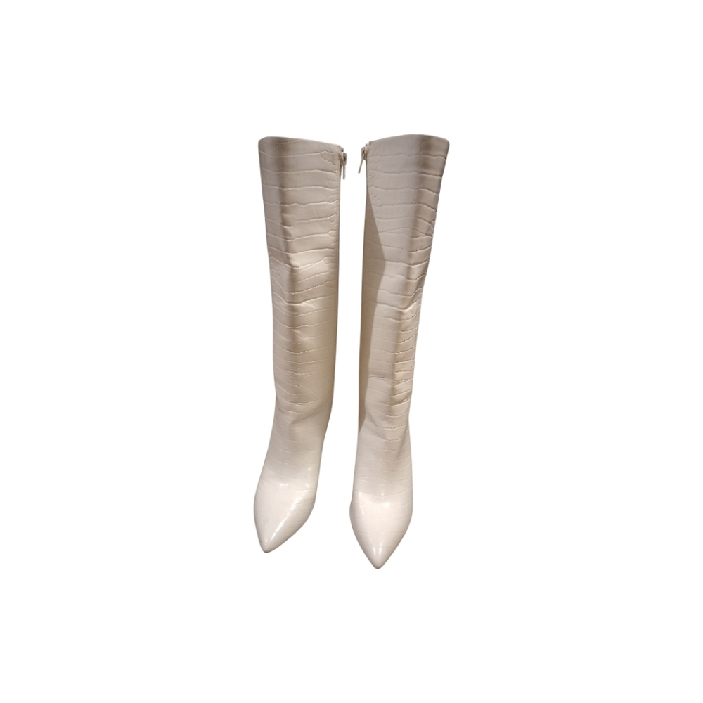 I.N.C.Concepts Elegant White Knee-High Boots With Chunky Heel, Size 8, NWOT - Picture 2 of 9